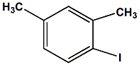Chemical diagram for 4-Iodo-m-xylene Cas # 4214-28-2